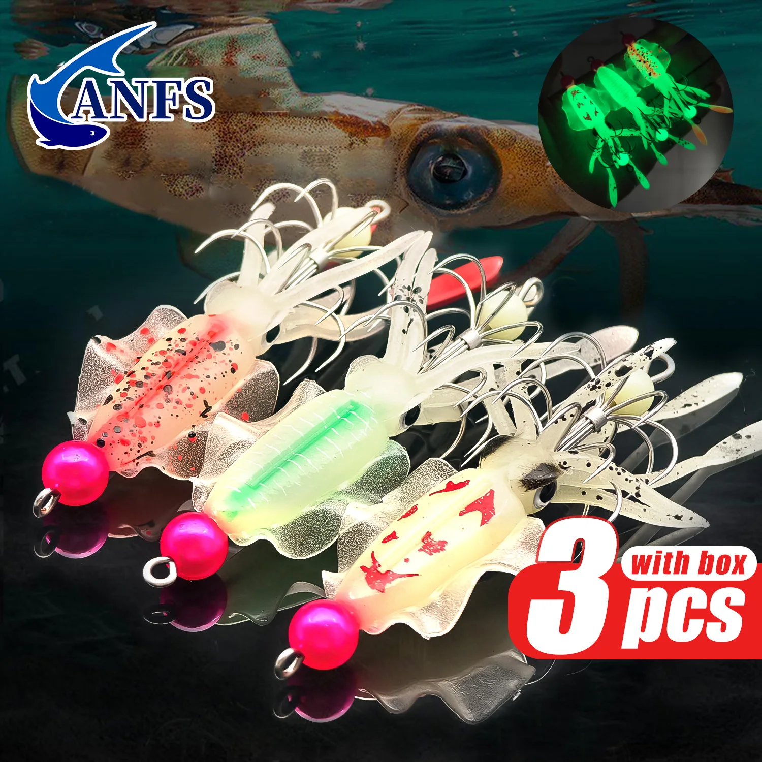 Fishing Hook Assortment - ANFS 3 Buah Set Jig Cumi