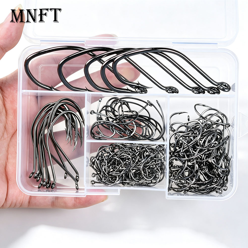 Fishing Hook Circle - 200Pcs Kit Kail Pancing Berduri Multi-Ukuran,