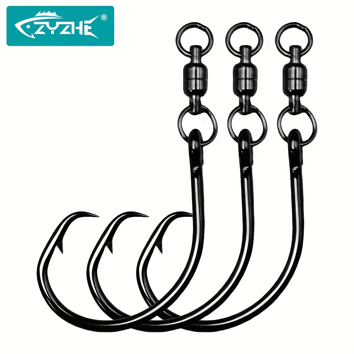 Fishing Hook Circle - ZYZHE 3/6/9pcs Kail Bulat Dengan Cincin