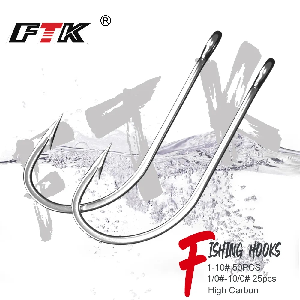 Fishing Hook Assortment - FTK kail pancing 1-10 #50PCS 1/0