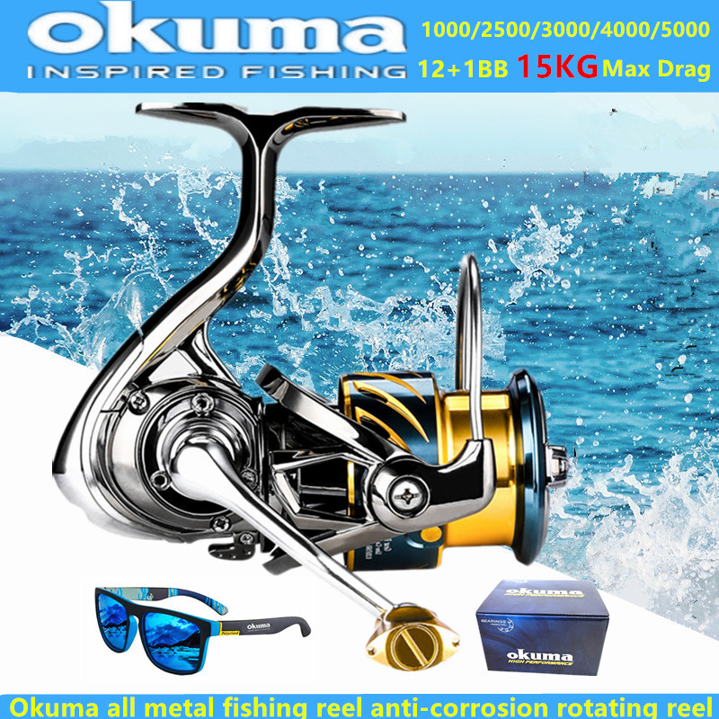 Okuma Reel Pancing Logam Penuh - Daiwa Reel Bg ulasan dan harga