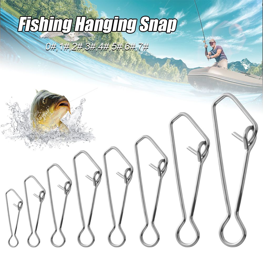 50 Buah/Pak Kunci Klip Cepat K - Fishing Hook Stainless Steel ulasan dan harga