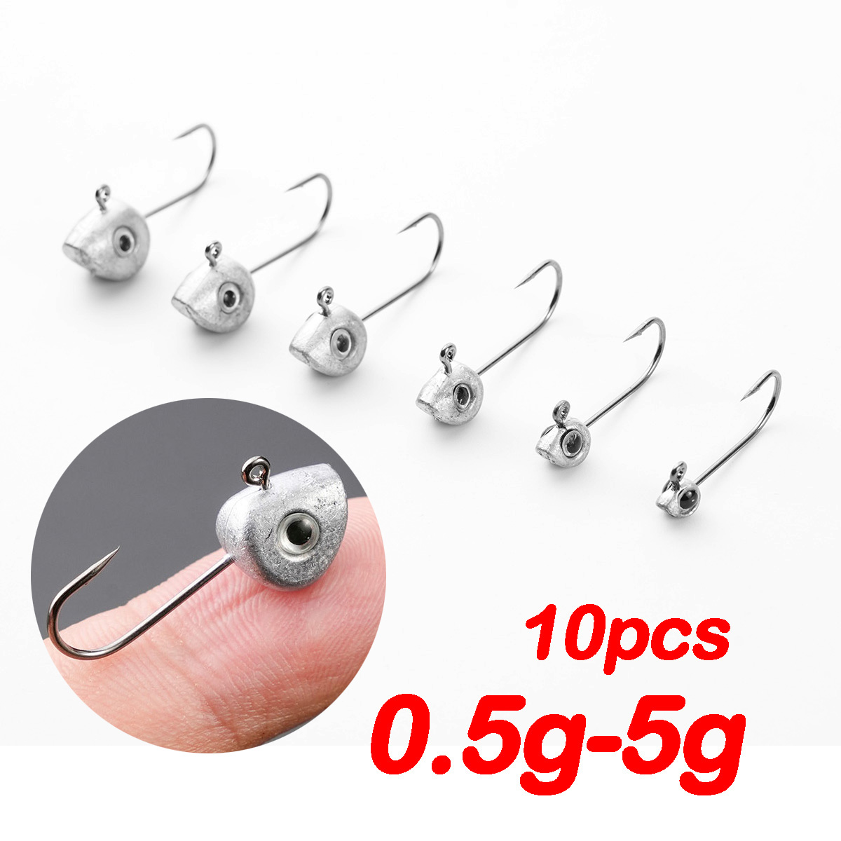 10 buah kait kepala Jig Mini 3 - Fishing Hook Offset ulasan dan harga