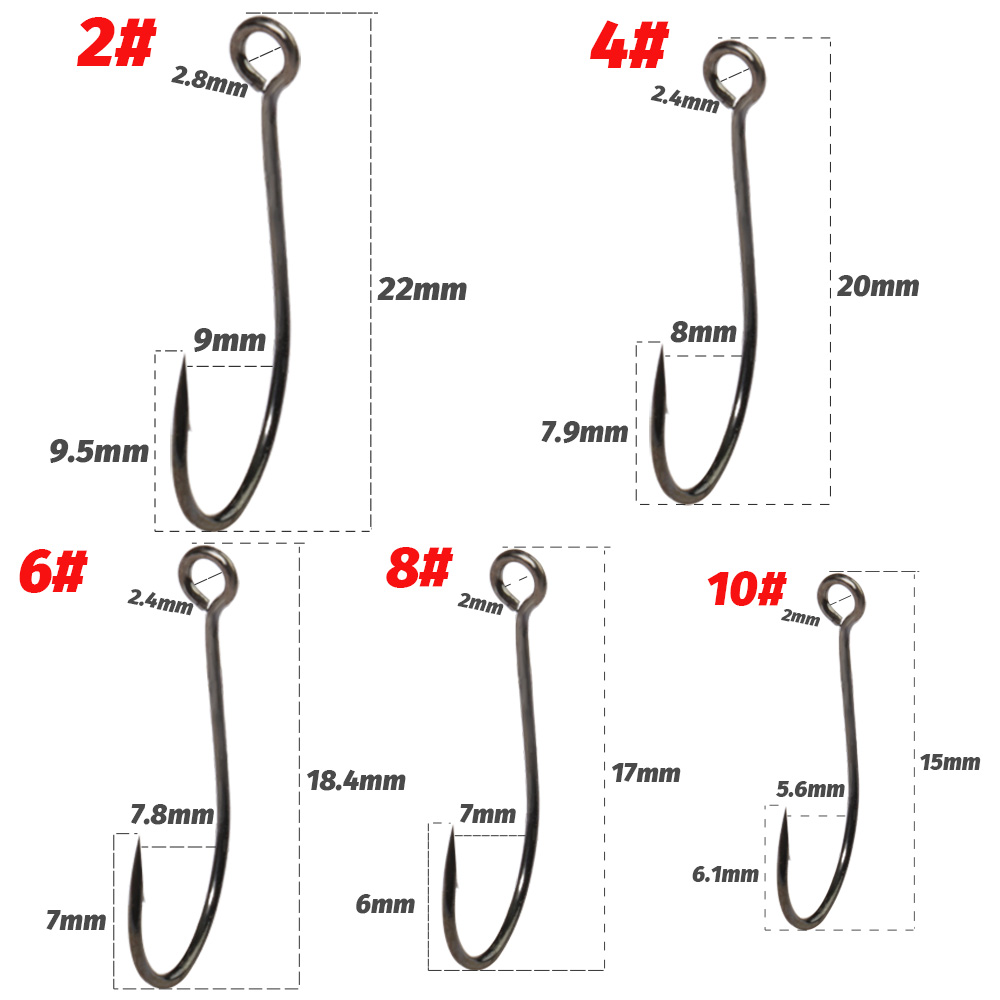 20 buah kait tunggal cincin be - Fishing Hook Circle ulasan dan harga