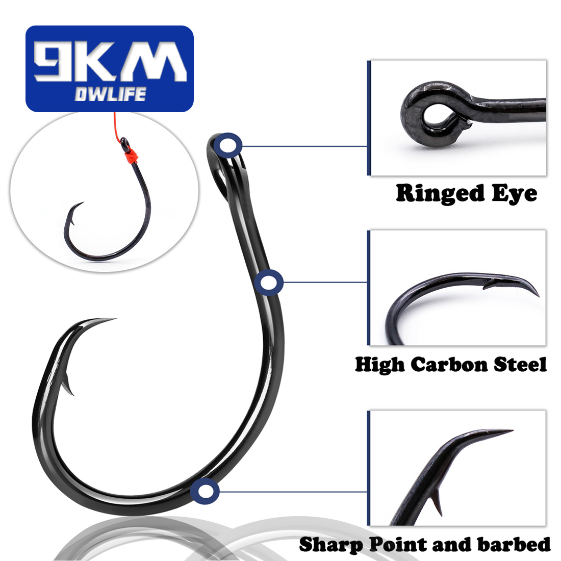 9KM 25-50Pcs Kail Lingkaran Le - Fishing Hook Circle ulasan dan harga