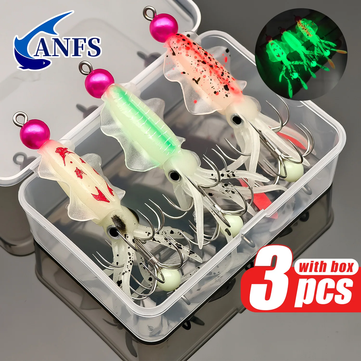 ANFS 3 Buah Set Jig Cumi Berca - Fishing Hook Assortment ulasan dan harga