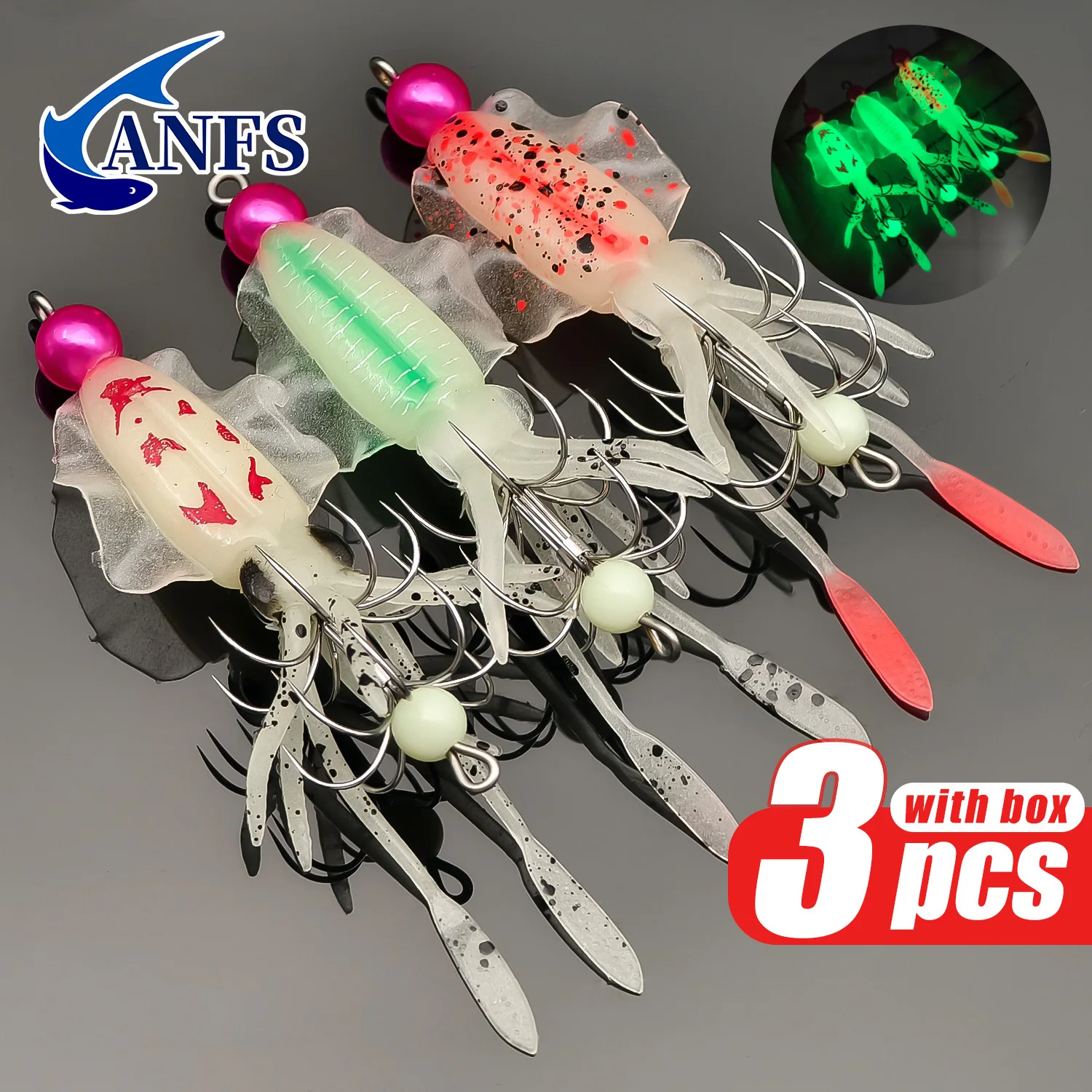 ANFS 3 Buah Set Jig Cumi Berca - Fishing Hook Assortment ulasan dan harga