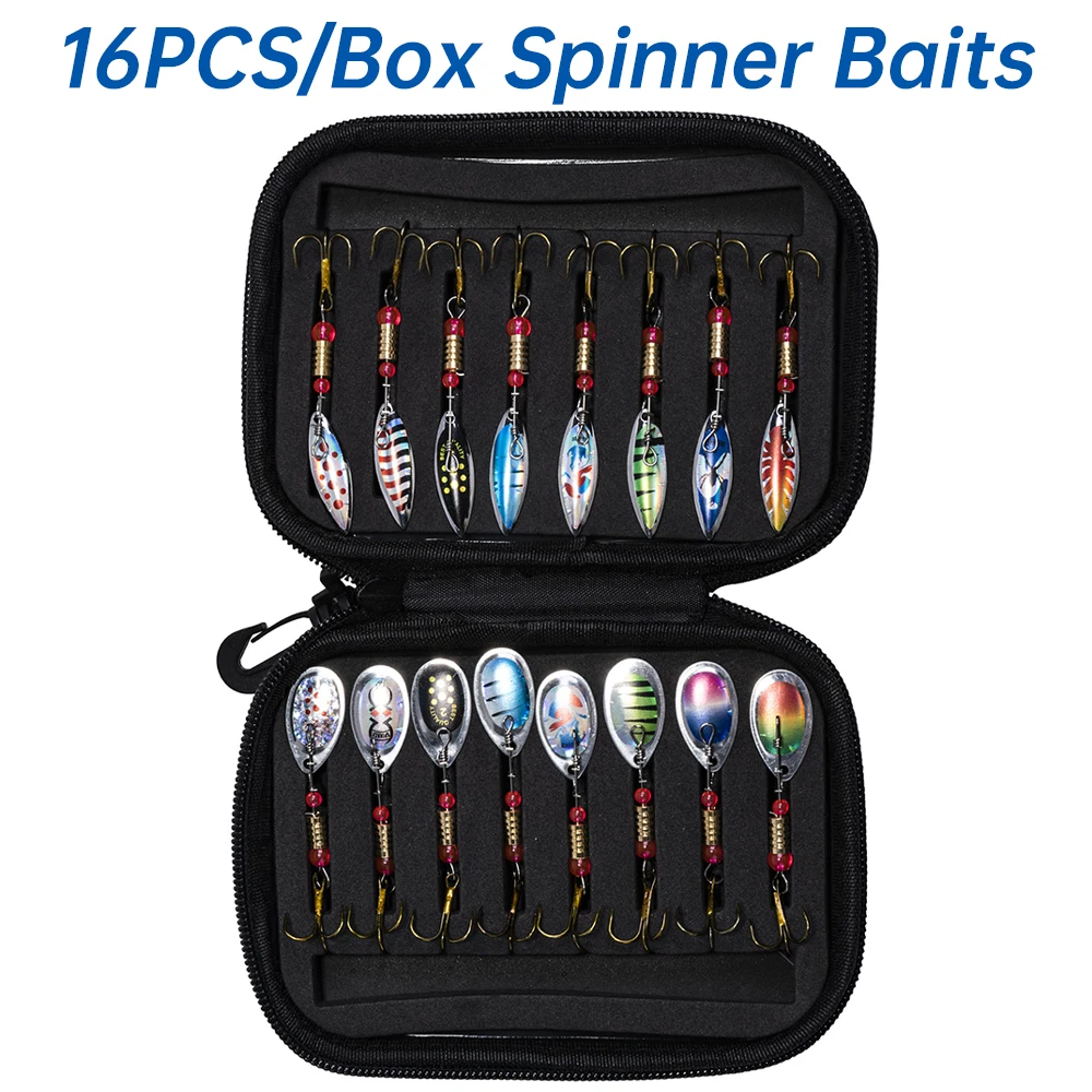 Goture 16pcs/box Spinner Spoon - Fishing Hook Size ulasan dan harga