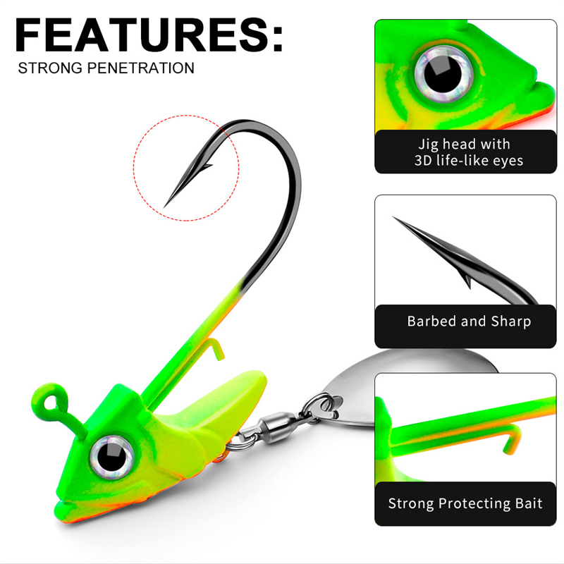 7g 10g 15g Kail Jig Kepala Tim - Fishing Hook Circle ulasan dan harga