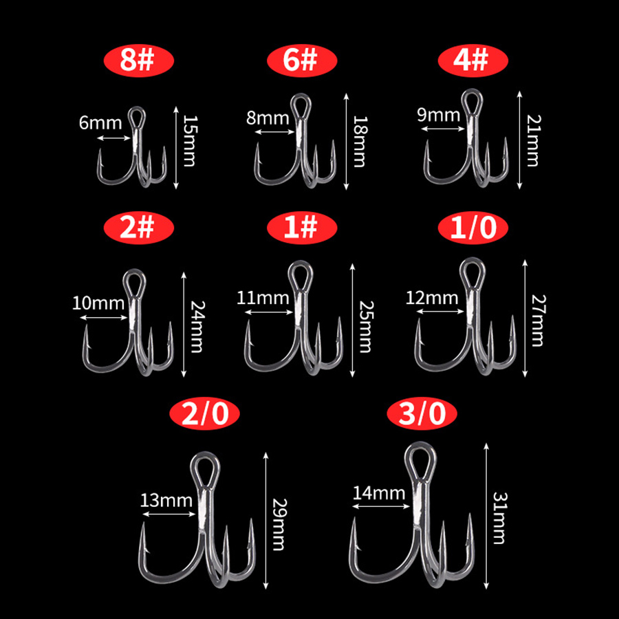 6x kail pancing kuat kait Treb - Fishing Hook Treble ulasan dan harga